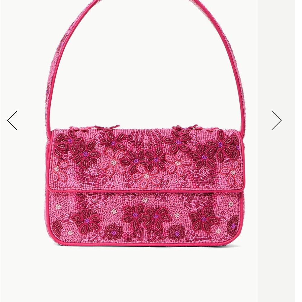 STAUD tommy beaded bag in sold out blossom garden party